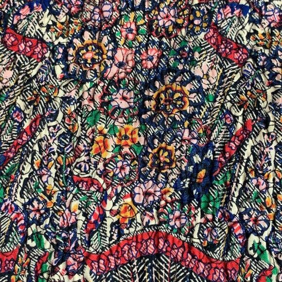 VINTAGE 60s/70s Patty O'Neil Floral Embroidered Long Sleeve Drop Waist Dress S/M - Picture 4 of 11